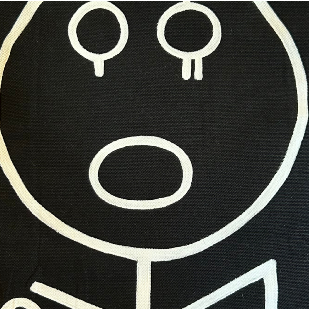 Coussin Lignes Sacrées - Noir