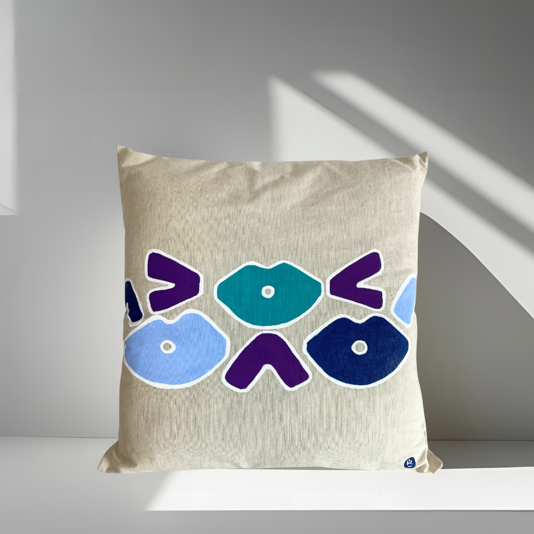 Coussin Pep's & soda Ti Bo - Bleu