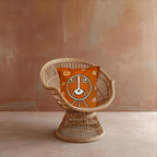 Coussin Lignes Sacrées - Orange