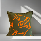 Coussin Lignes Sacrées - Vert