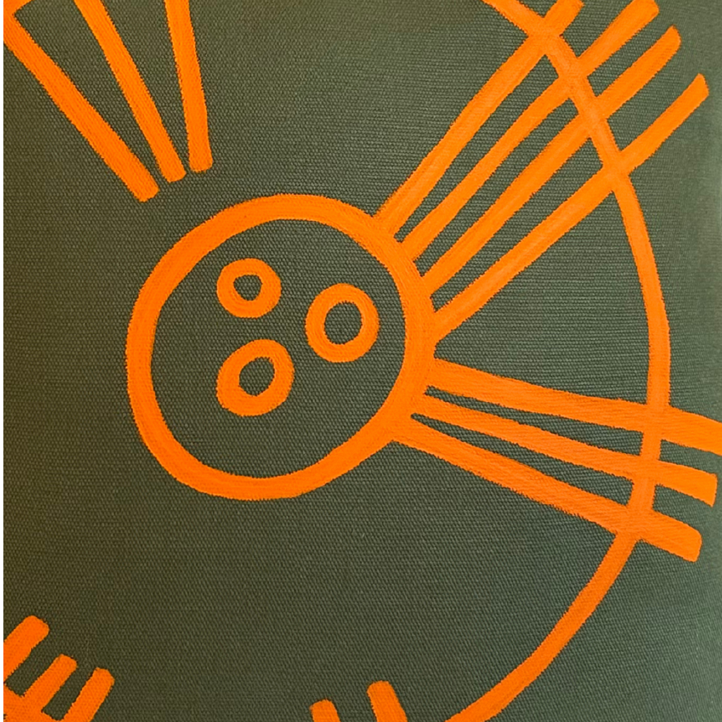 Coussin Lignes Sacrées - Vert