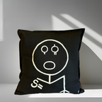 Coussin Lignes Sacrées - Noir