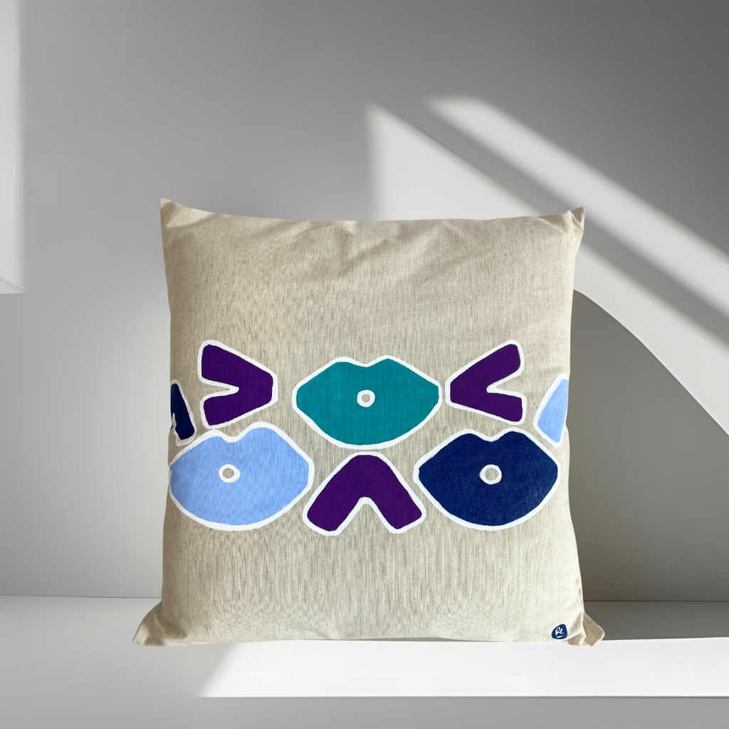 Coussin Pep's & soda Ti Bo - Bleu