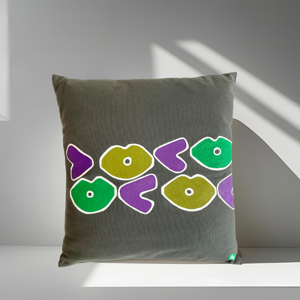 Coussin Pep's & soda Ti Bo - vert