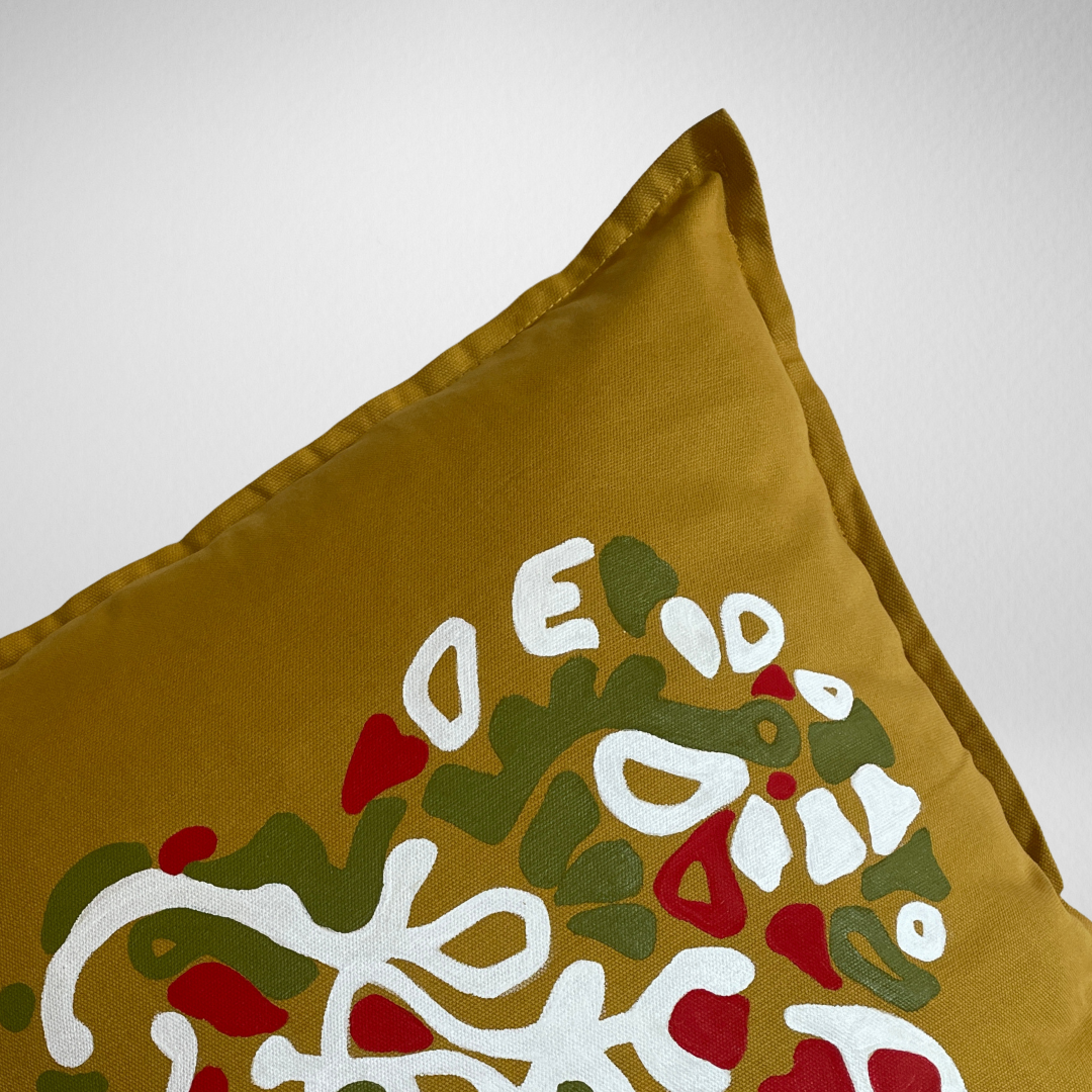 Coussin Bar à crotons Ti cœur - Jaune