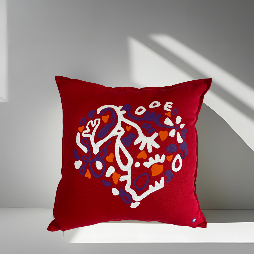 Coussin Bar à crotons Ti cœur - Rouge