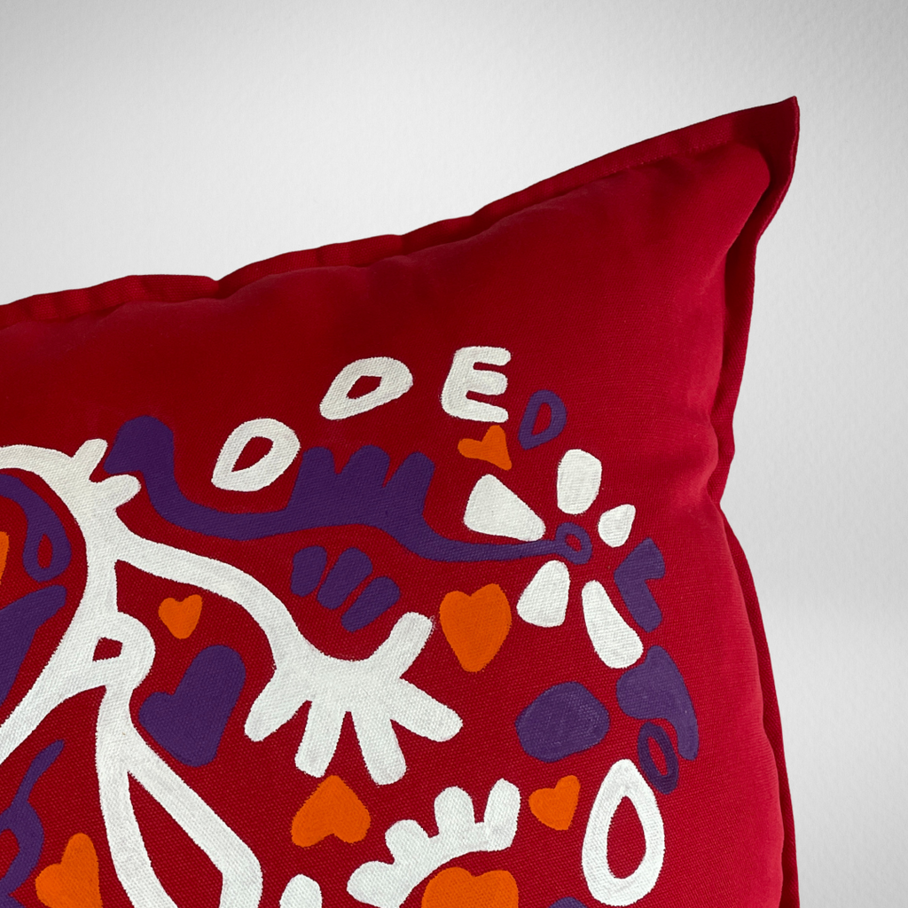 Coussin Bar à crotons Ti cœur - Rouge