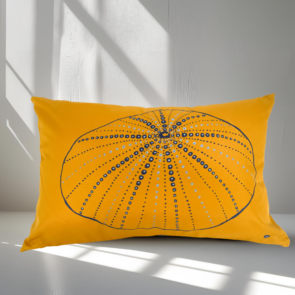 Coussin Bod lanmè Echinoza - Jaune