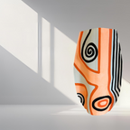 Vase Lignes Sacrées - Orange